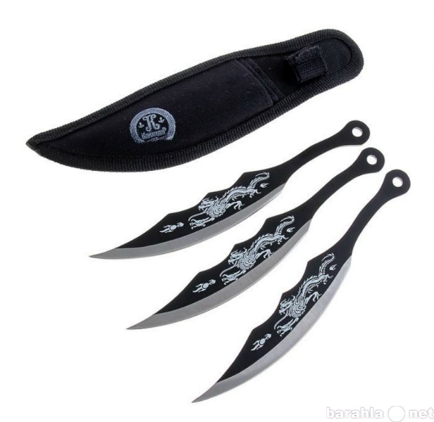 Продам: 3 Ножа с черной рукоятью №219347