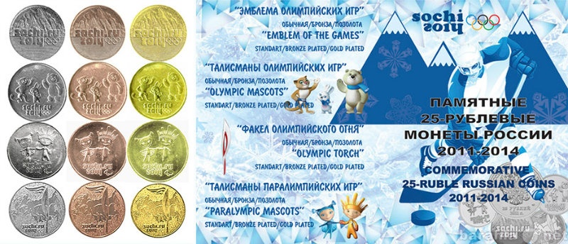 Продам: Коллекция 25-рублёвых монет Сочи-2014