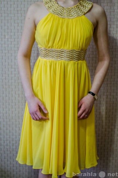 Продам: Желтое Шифоновое Платье