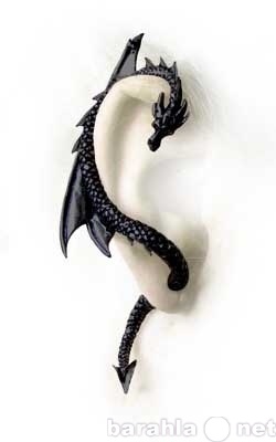 Продам: Продам необычную серьгу Черный дракон фи