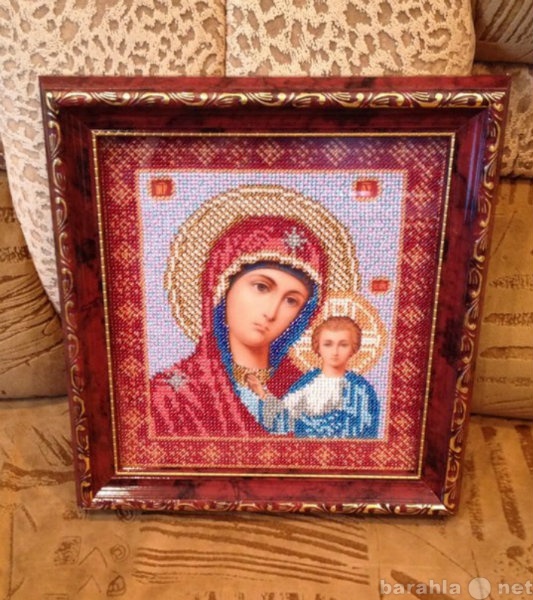 Продам: Икона Казанская Божья Матерь вышитая бис