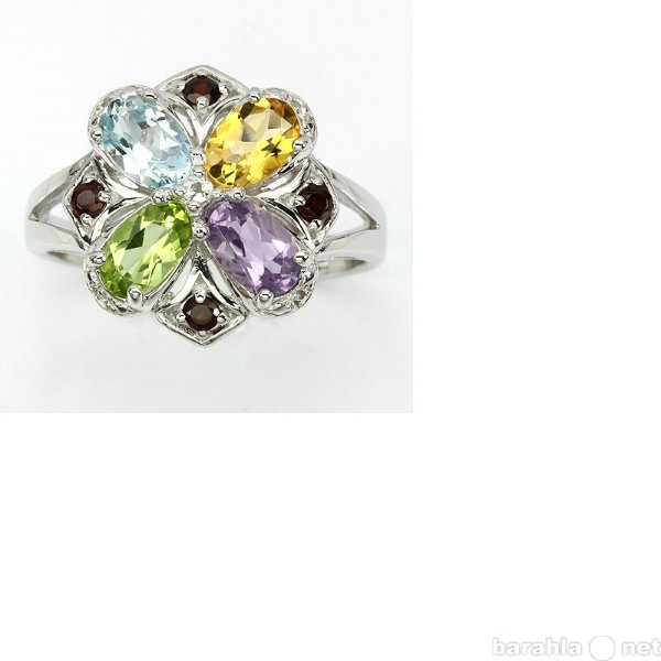 Продам: Серебряное кольцо - с натур. камнями