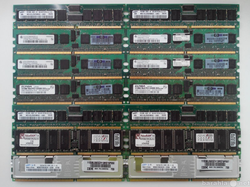 Продам: Много SDR DDR DDR2 REG ECC FBD