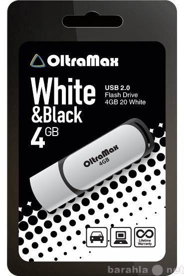 Продам: Флешка OltraMax 4GB Drive 20 White USB 2