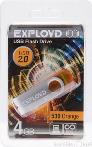 Продам: Флешка Exployd 4Gb 530 Orange USB 2.0
