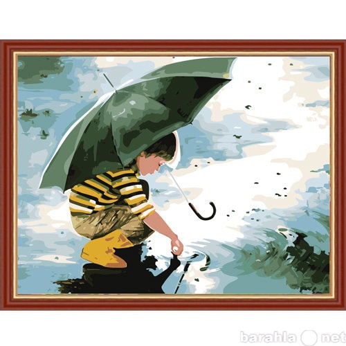 Продам: Картина по номерам "Мальчик с зонто