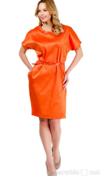 Продам: Оранжевое платье с коротким рукавом