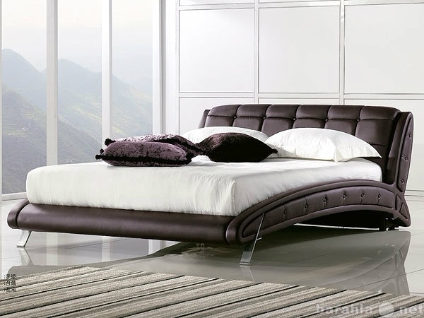 Продам: Кожаная кровать K6662 коричневая