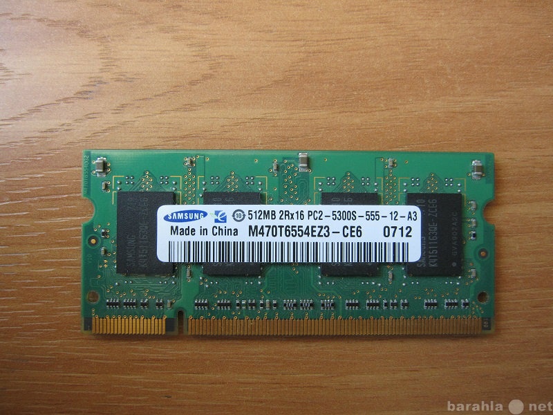 Продам: Модуль памяти: Samsung SODIMM DDR2 512Mb