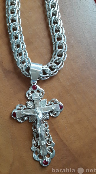 Продам: серебряная цепь с крестом