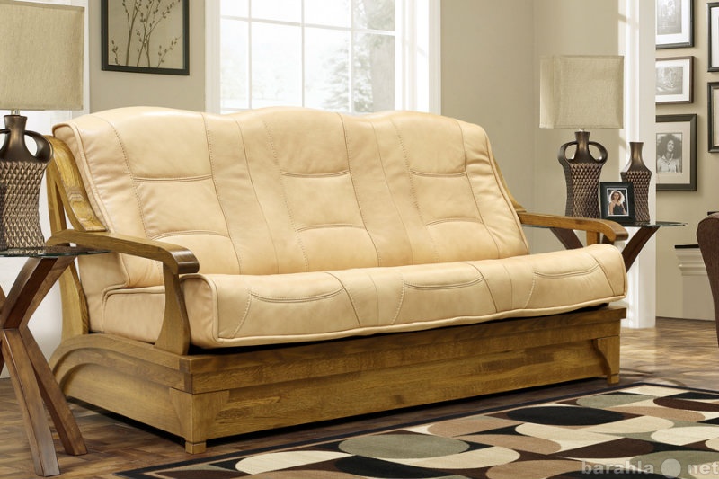 Продам: Кожаный раскладной диван Партнер