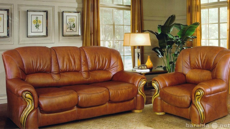 Продам: Кожаный раскладной диван Бостон