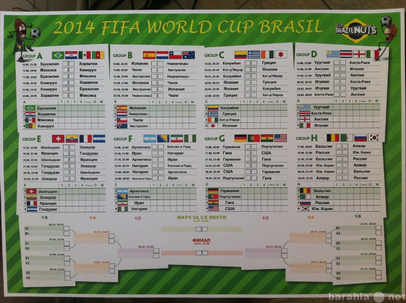 Продам: Плакат Чемпионата мира по футболу 2014