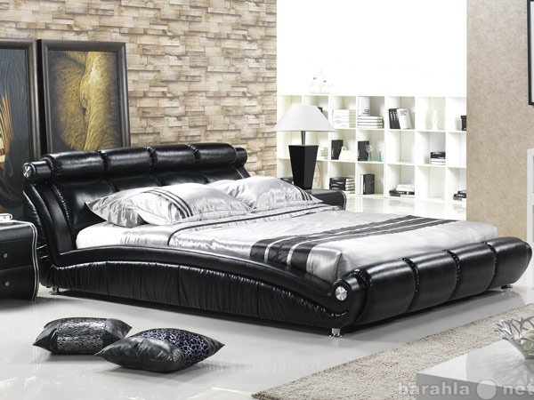 Продам: Кожаная кровать W016 черная