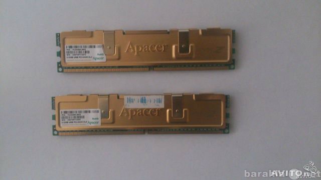 Продам: 2 модуля DDR2 Apacer по 512Mb