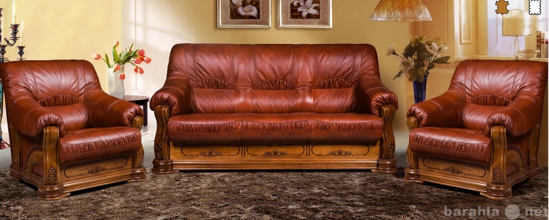 Продам: Кожаный раскладной диван Айвенго