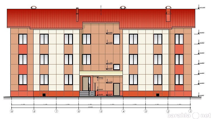 Продам: Проект трехэтажного дома на 21 квартиру