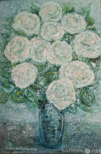 Продам: Картина "Белые розы", живопись