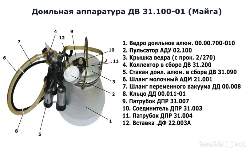 Продам: Доил. аппаратура 2-х такт. "Майга&a