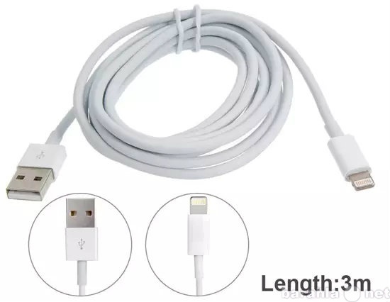 Продам: Кабель USB, 3М, iPhone 5S/5/C белый