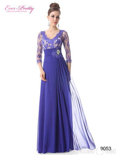 Продам: Синее платье с гипюровым лифом М/10