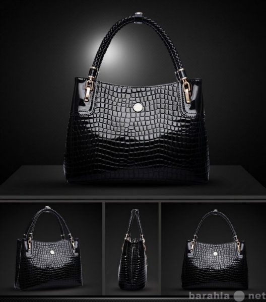 Продам: Черная женская сумка (крокодиловая кожа)