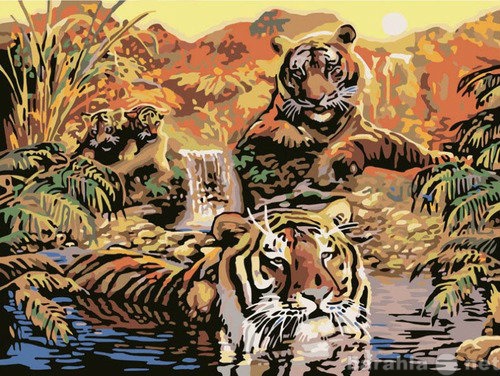 Продам: Картины по номерам "Тигры" Опт