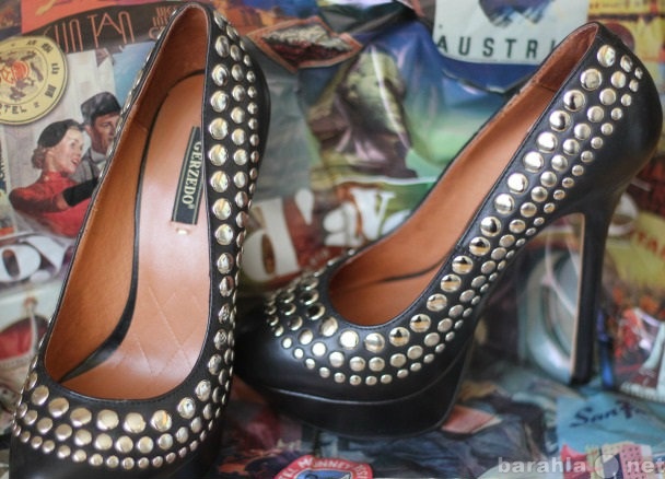 Продам: Женские черные кожаные туфли