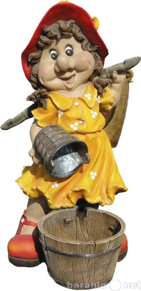 Продам: Скульптура Гном-девочка с коромыслом