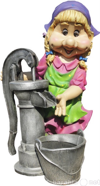 Продам: Скульптура Гном-девочка у колонки