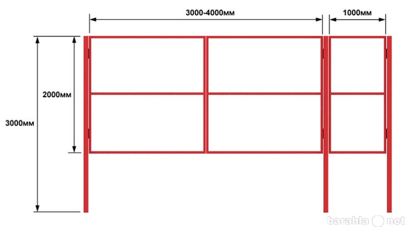 Продам: Ворота готовые ЭКОНОМ+столбы