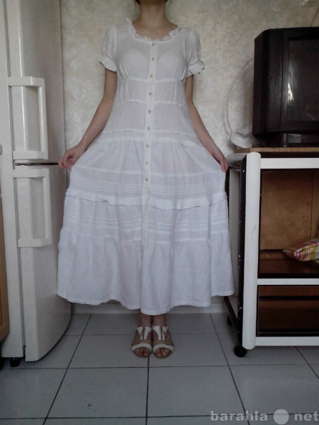 Продам: новое льняное белое платье