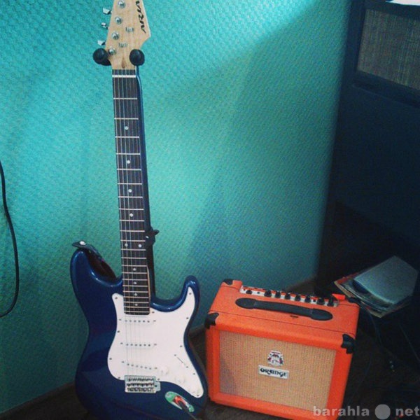 Продам: Электро гитара aria+ комбик orange