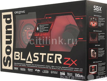 Продам: PCI-E creative Sound Blaster ZX, 5.1,