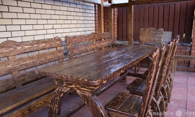 Продам: Стол, стулья, лавки из дерева в дом