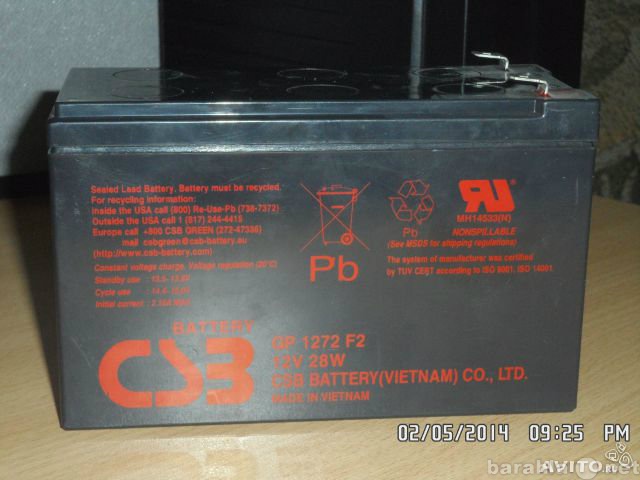 Продам: CSB GP1272 F2 Аккумулятор для ИБП 12V