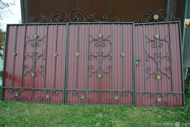 Продам: Кованые распашные ворота с калиткой
