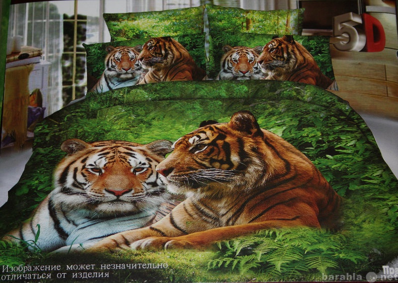 Продам: постельное белье Тигры в траве