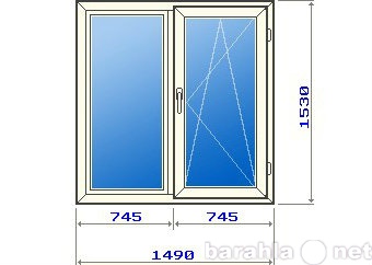 Продам: Двухстворчатое окно в кирпичных домах, с