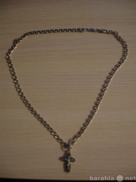 Продам: Серебренная цепь с крестом