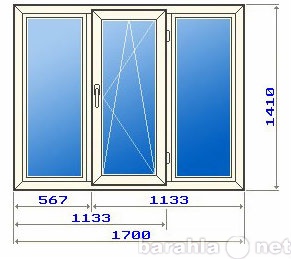 Продам: Трехстворчатое окно в домах 121 серии