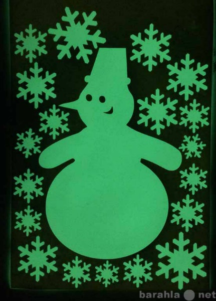Продам: Наклейки Снеговик со снежинками