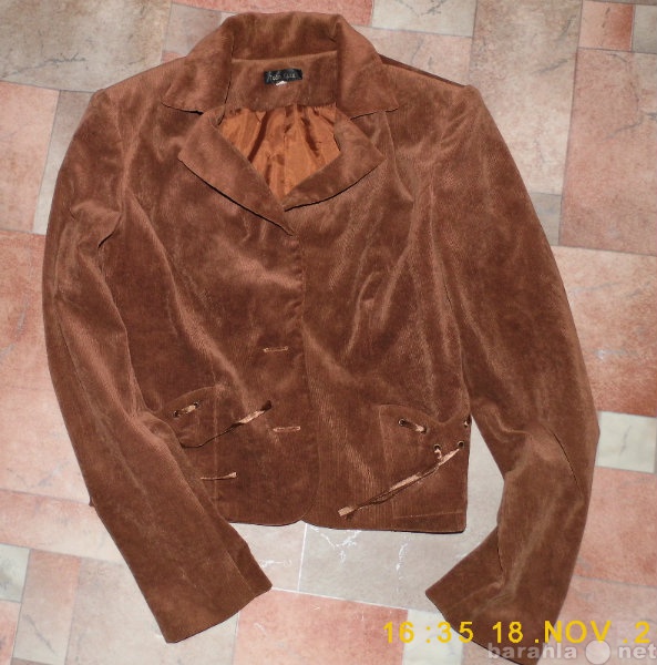 Продам: Пиджак вельвет мягкий коричневый