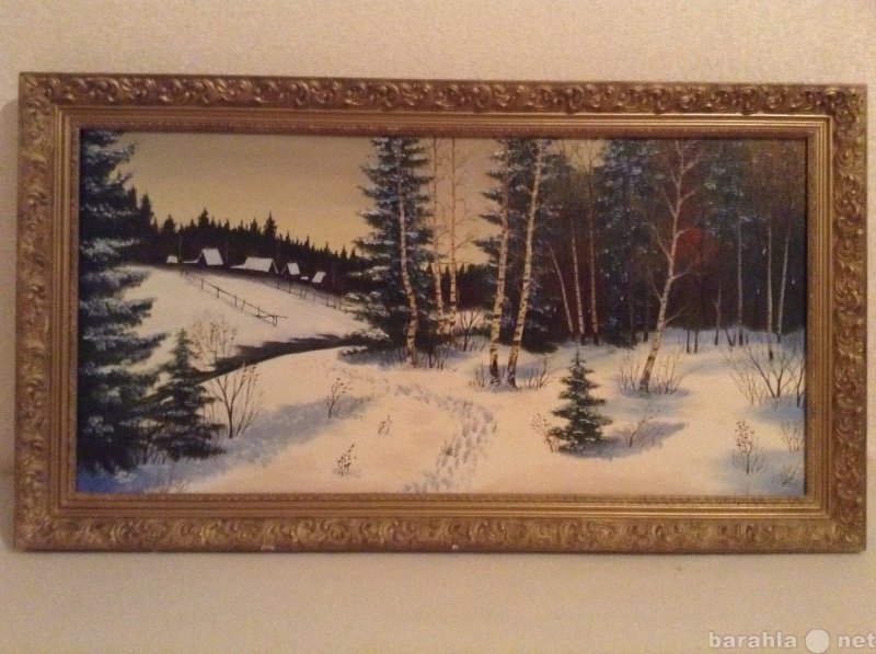 Продам: Картина маслом в раме" Зимний лес