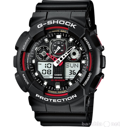Продам: Casio G-Shock GA-100 чёрный с красным