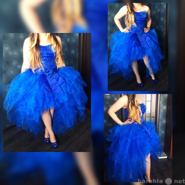Продам: Выпускное пышное синее платье