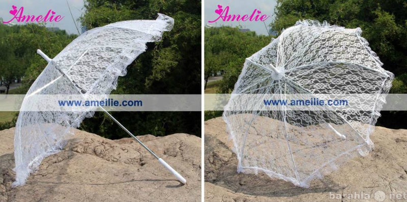 Продам: зонтик свадебный кружевной белый