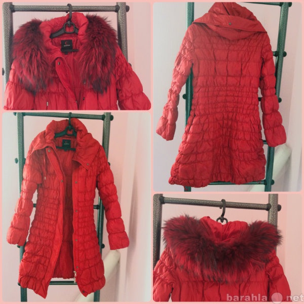 Продам: Красная длинная куртка пуховик пальто