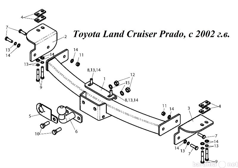 Продам: Фаркоп на Toyota Land Cruiser Prado 120,