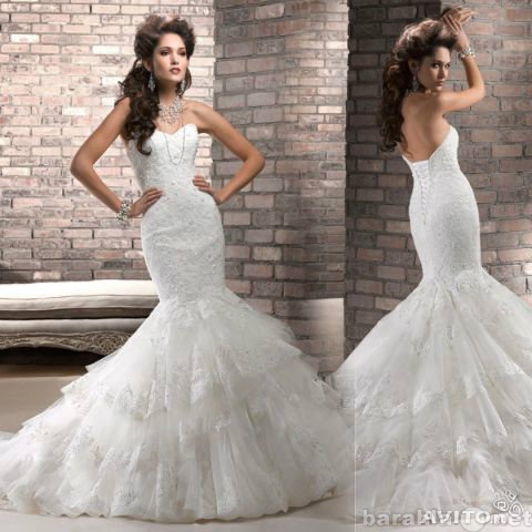 Продам: Красивое вышитое свадебное платье